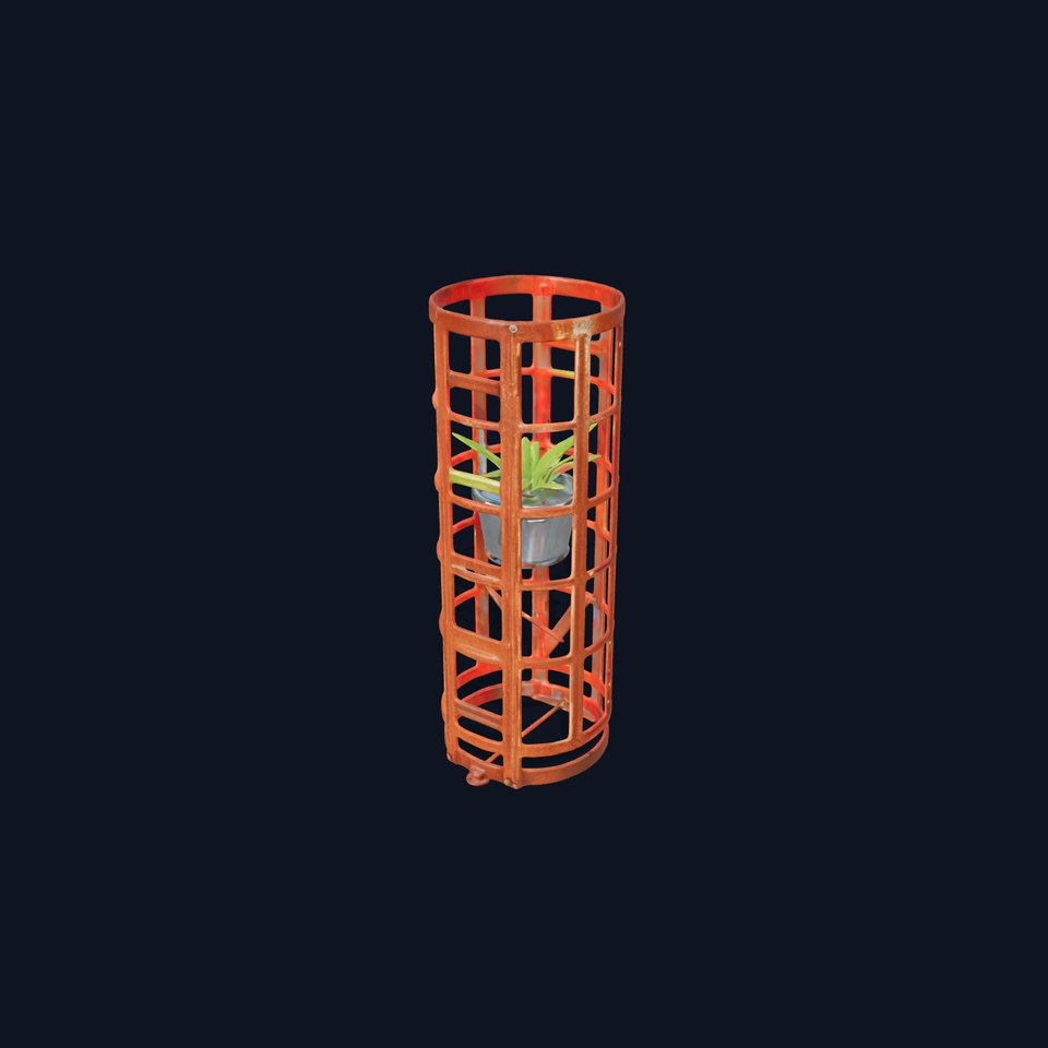 Rustic Metal Plant Stand Model Pack